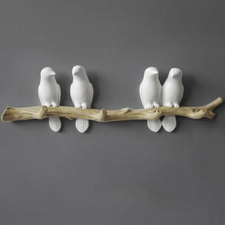 Zingende Vogels Wandsculptuur als Kapstok voor Wanddecoratie L