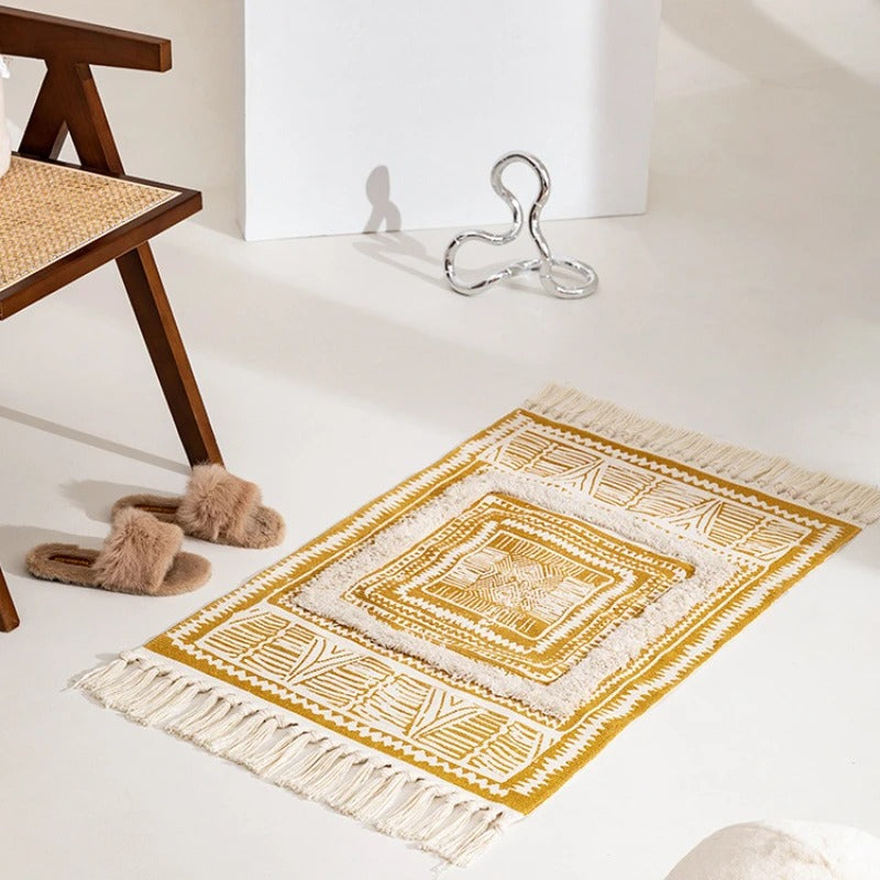 Boho Droom Vloermat Geel voor een Stijlvolle Vloer Make-over