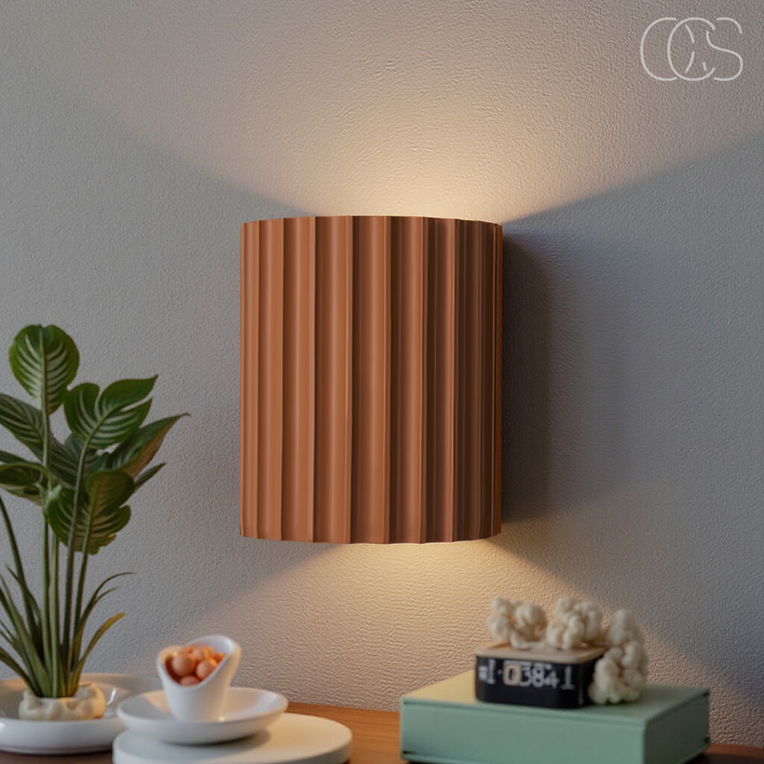 Minimalistische Geribbelde LED Wandlamp Omlaag Omhoog Licht