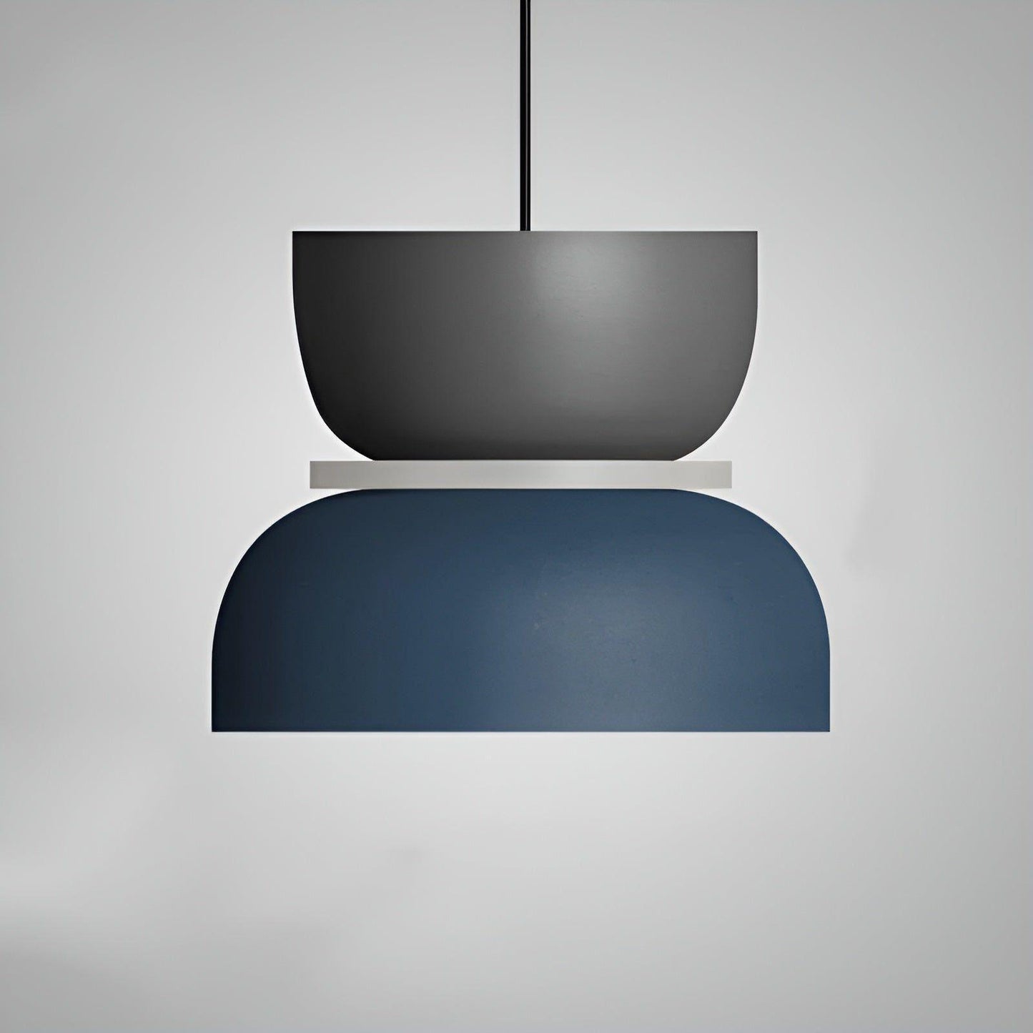 Lampara - Kleurrijke en Elegante Macaron LED Hanglamp Middel - Grijs en Blauw