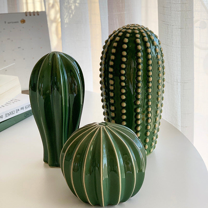 Keramisch Cactus Ornament Voor Moderne Interieurdecoratie