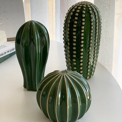 Keramisch Cactus Ornament Voor Moderne Interieurdecoratie
