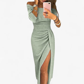 Alwinna - Elegante off-shoulder jurk 1