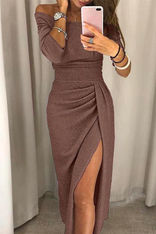 Amore | Betoverende jurk voor dames – etherisch silhouet, verleidelijke details en romantische passie bruin