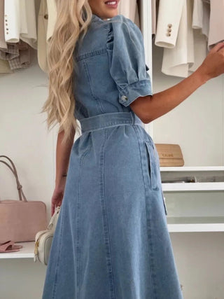 Mirella | Dames Maxi-jurk – Zacht Ademend Denim & Losvallend Model