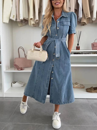 Mirella | Dames Maxi-jurk – Zacht Ademend Denim & Losvallend Model