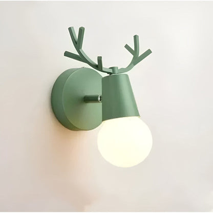 Wandlamp Antlerspark met LED Verlichting - Scandinavisch Ontwerp in Macaron Kleuren voor Binnengebruik Groen