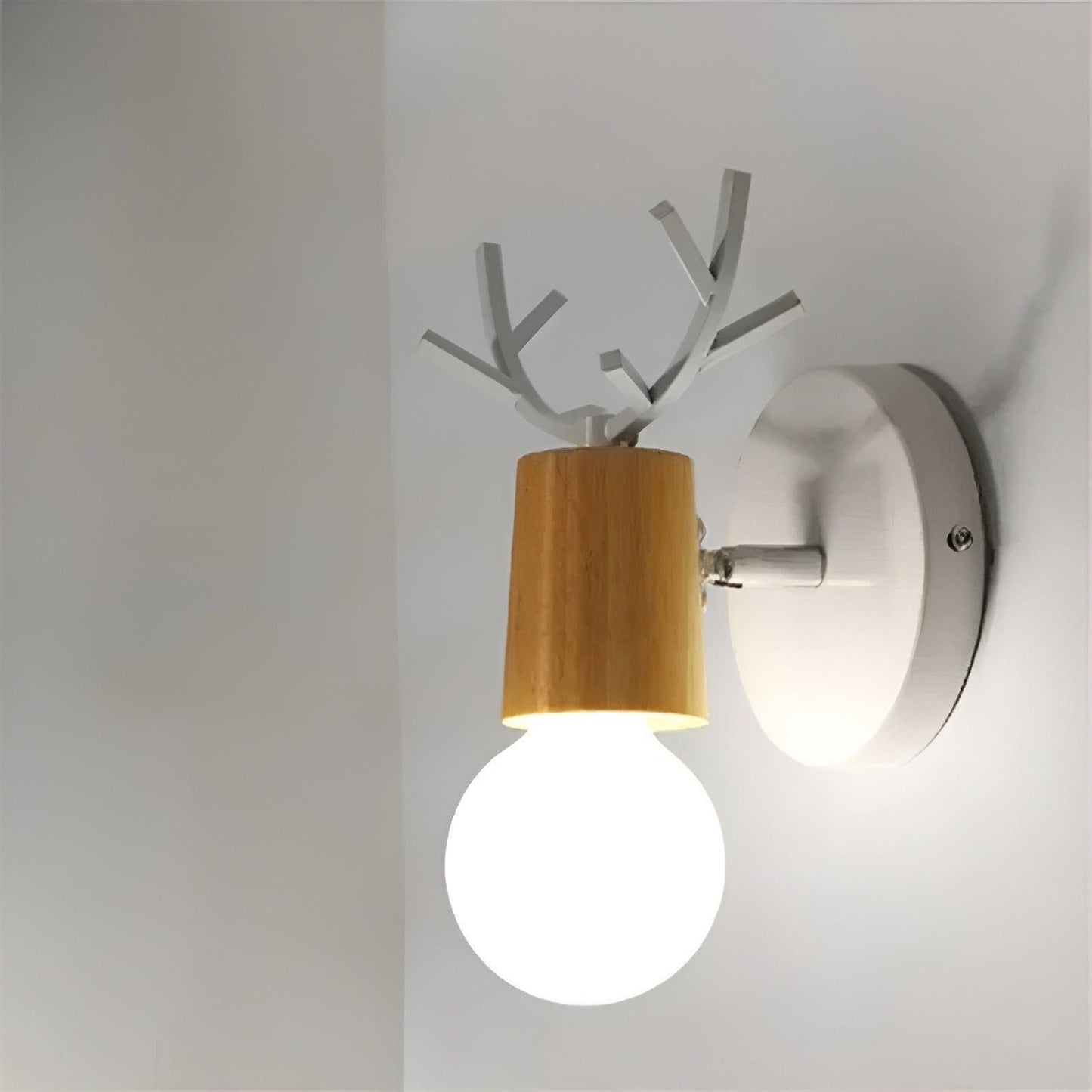Wandlamp Antlerspark met LED Verlichting - Scandinavisch Ontwerp in Macaron Kleuren voor Binnengebruik