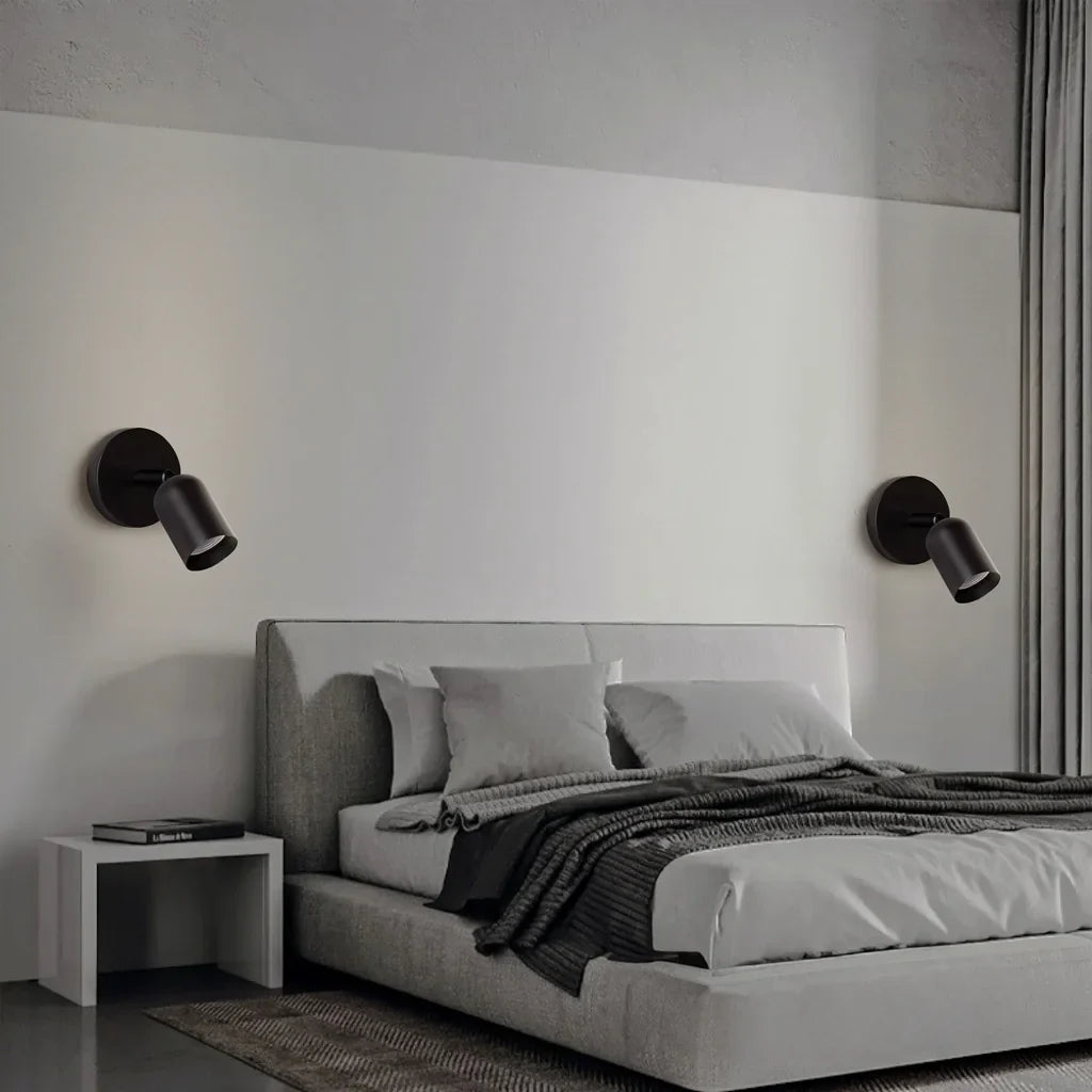 Ares Bauhaus led-wandlamp bij het bed