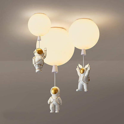 Astronaut Ballon Plafondlamp Warm Licht Voor Kinderkamer