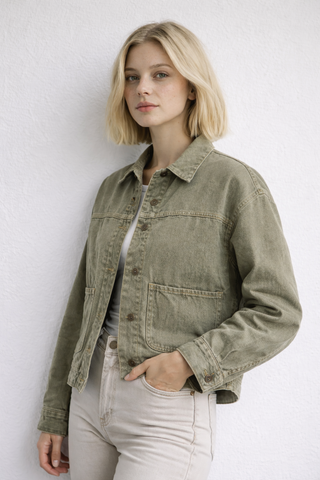 Aurelius dames denimjack – klassiek cowboyjack & blauw denim