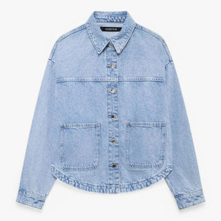 Aurelius dames denimjack – klassiek cowboyjack & blauw denim Blauw