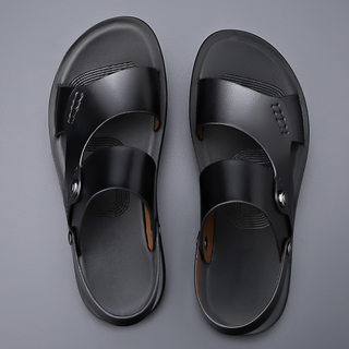 Avenwood | Leren sandalen – Chique ambachtelijk vakmanschap en een verfijnd, slankmakend silhouet Zwart