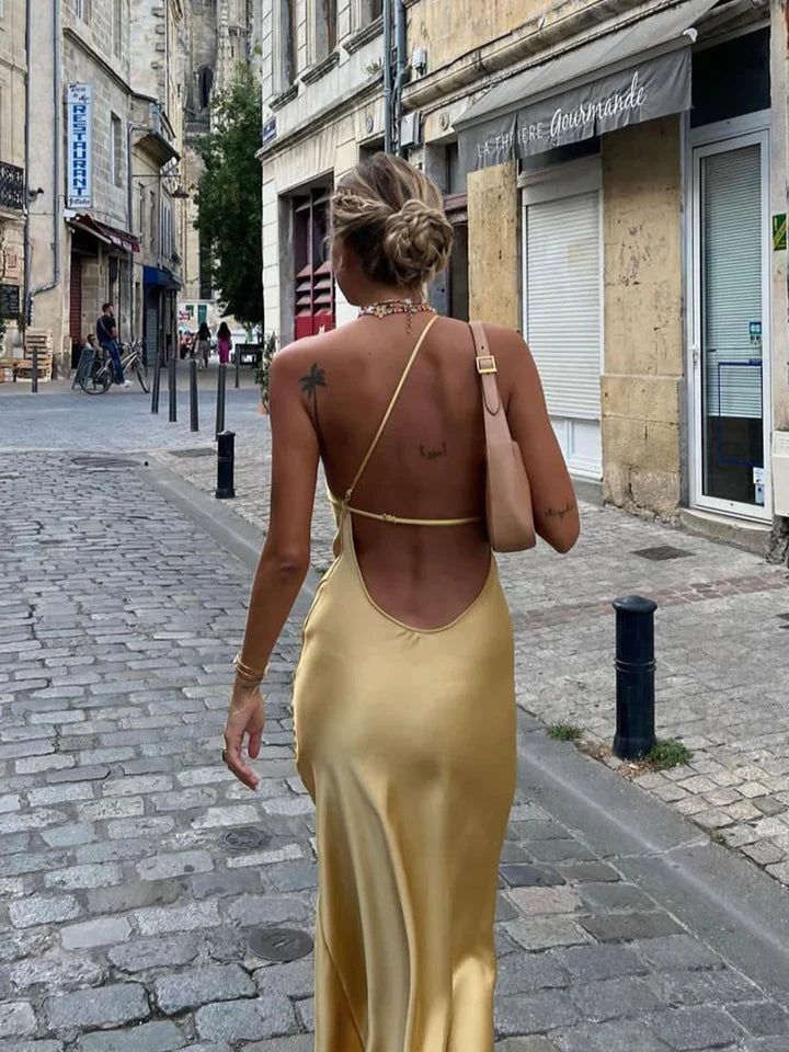 Dames Gala Jurk Satijn Backless