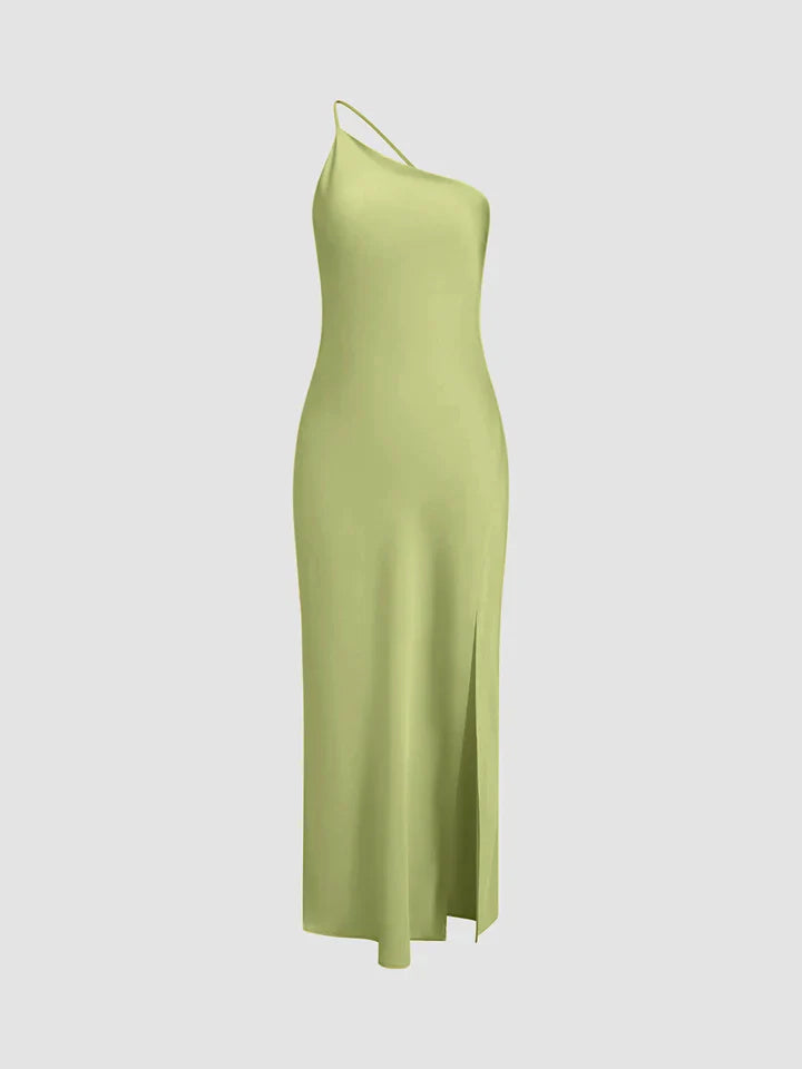 Dames Gala Jurk Satijn Backless Groen