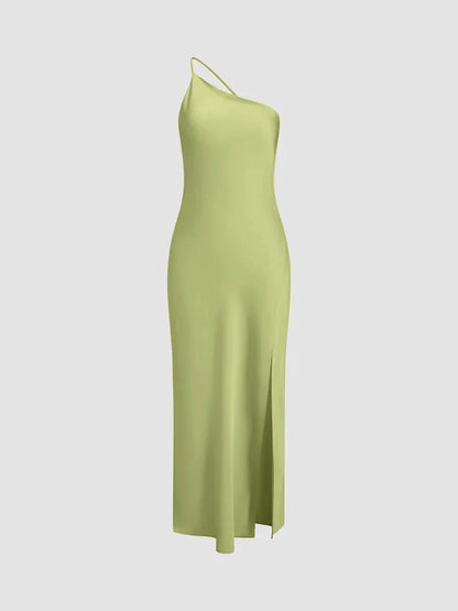 Dames Gala Jurk Satijn Backless Groen