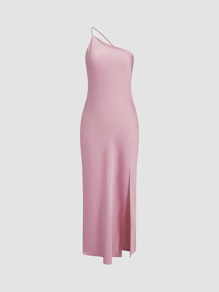 Dames Gala Jurk Satijn Backless Roze