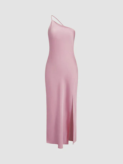 Dames Gala Jurk Satijn Backless Roze