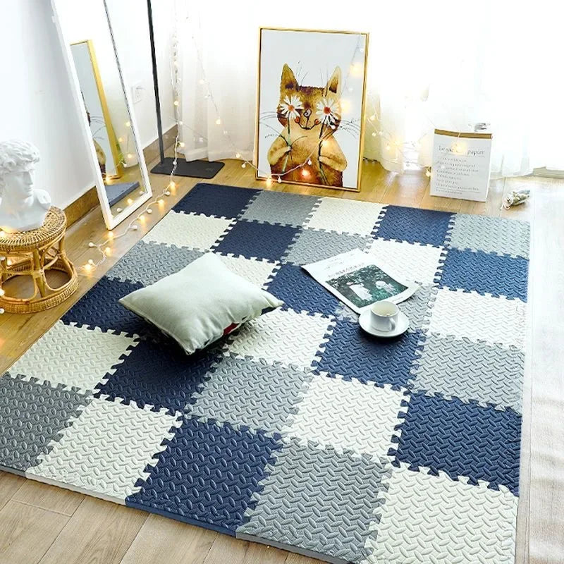 Baby Speelmat Dikke Veilige En Comfortabele Speelmat 12 stuks Witgrijs cyaan
