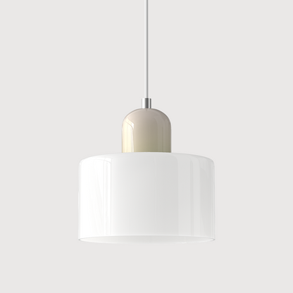 Creatieve Glazen Hanglamp Modern Design Voor Woonkamer Wit Beige