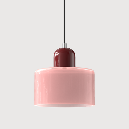 Creatieve Glazen Hanglamp Modern Design Voor Woonkamer Roze Rood