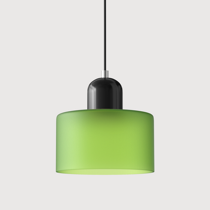Creatieve Glazen Hanglamp Modern Design Voor Woonkamer Matgroen Zwart