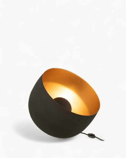 J-Line Lamp - Ronde Metalen Lamp Zwart/Goud - Modern voor Binnen/Buiten