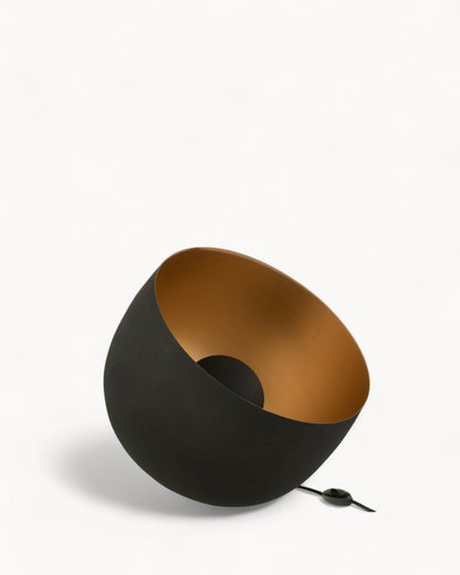 J-Line Lamp - Ronde Metalen Lamp Zwart/Goud - Modern voor Binnen/Buiten