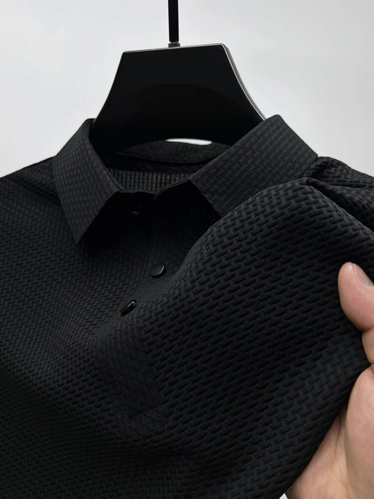 Heren Polo Katoen Slanke Pasvorm Polo Shirts SEREIN Zwart S