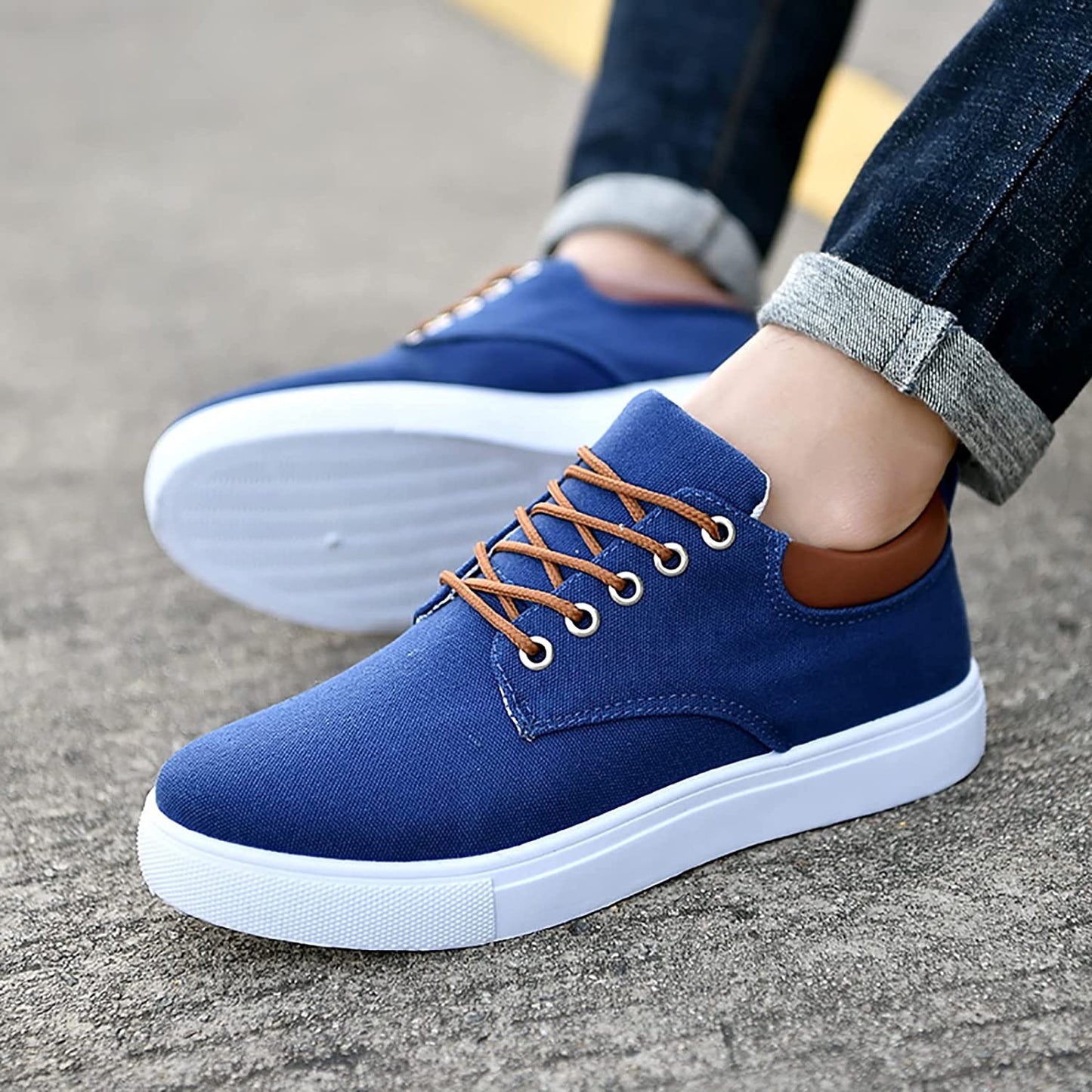Casual Sneakers | Stoere herensneakers met witte zool