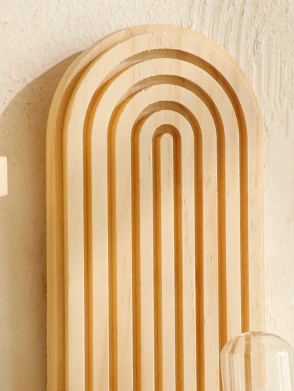 Boho Houten Wandplank Geometrisch Ontwerp Voor Boeken Decoratie