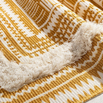 Boho Vloermat Geel Duurzaam Stijlvol en Veelzijdig Gebruik