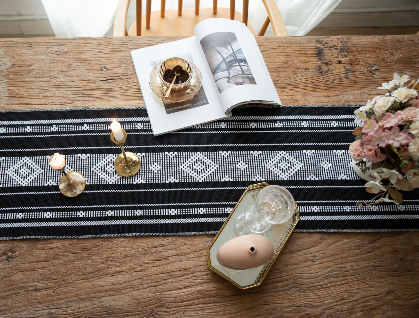 Boho Tafelloper Met Kwastjes Voor Een Stijlvolle Tafeldecoratie