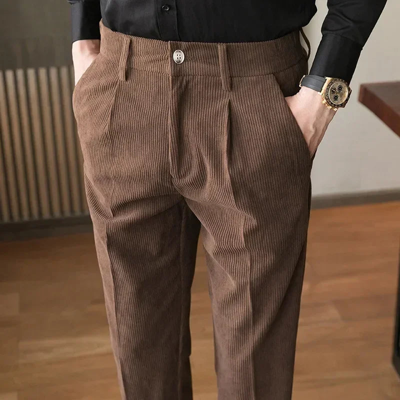 Heren Classic Corduroy Broek Kameel