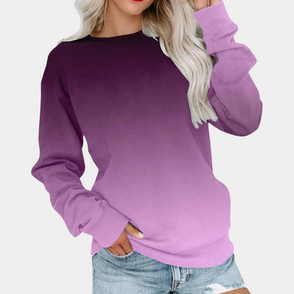 Sweater Gradient Patern Dames Lichtgewicht Paars