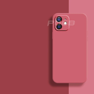 Liquid Silicone Case | Zachte beschermende case voor iPhone 11, 12 en 13 Camellia Red