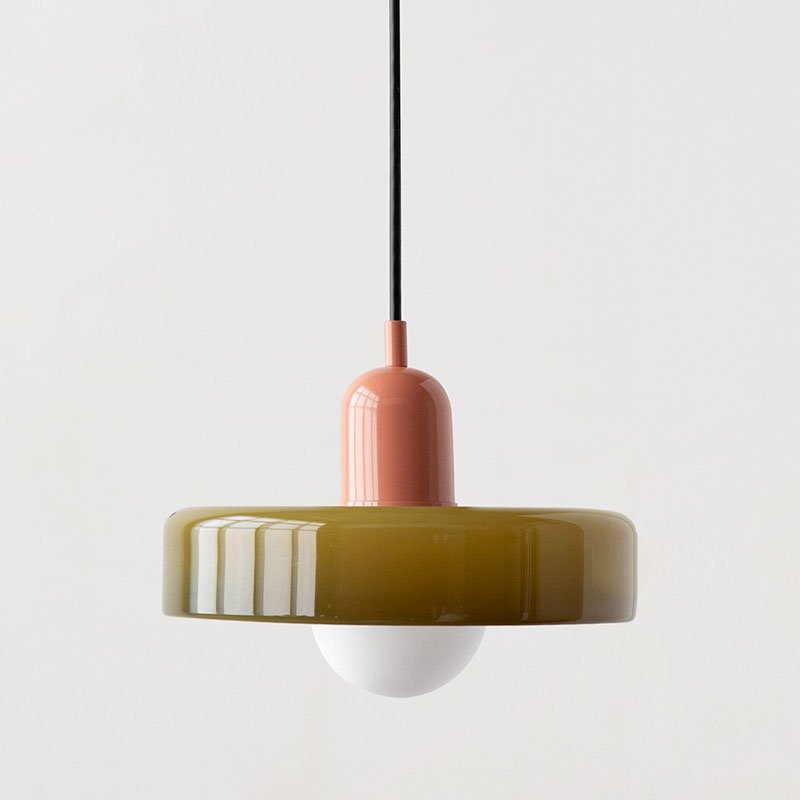 Bauhaus Hanglamp Van Gekleurd Glas Voor Modern Interieur