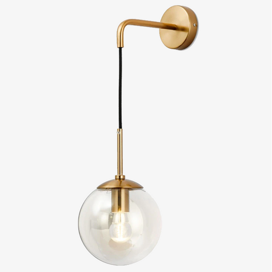 Wandlamp Met Hangende Glazen Bol Voor Een Moderne Sfeer