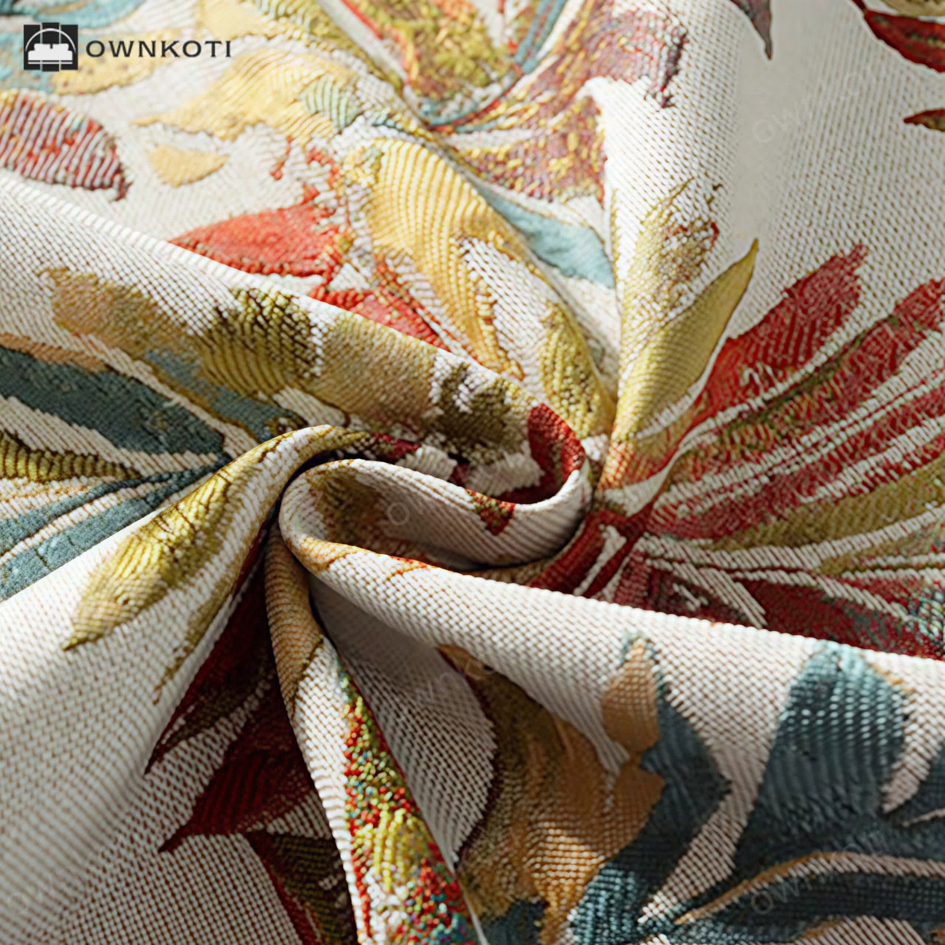 Luxueus Chenille Jacquard Bloemen Tafelkleed Met Pracht