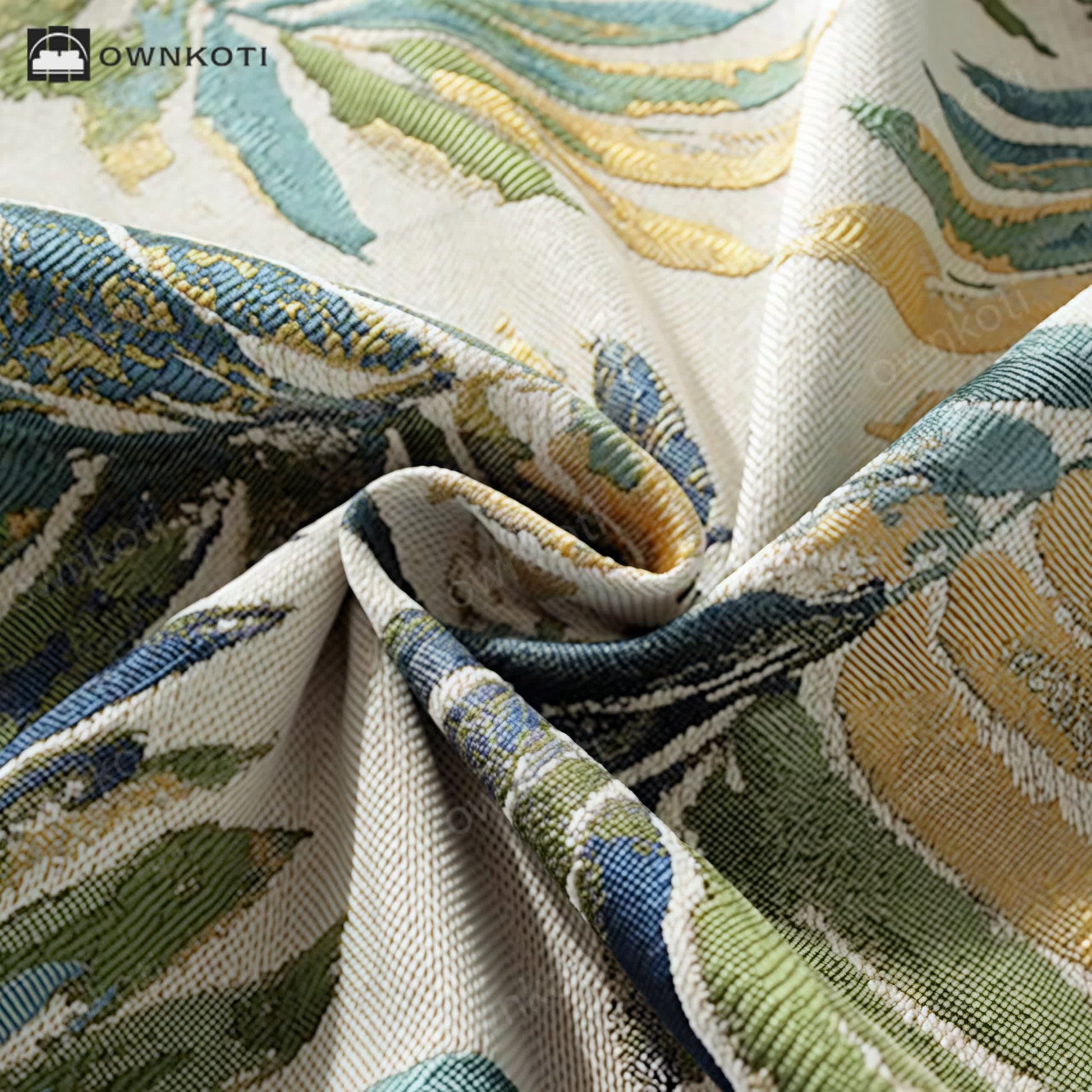 Luxueus Chenille Jacquard Bloemen Tafelkleed Met Pracht