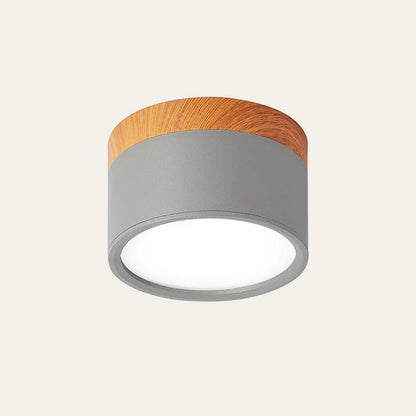 Cilindervormige Kleine Plafondlampen Modern Minimalistisch Grijs