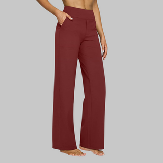 Comfortabele stretchbroek voor dames, ideaal voor dagelijks gebruik en met voldoende flexibiliteit. Rood