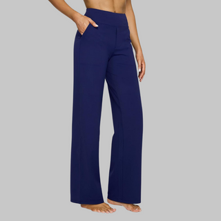Comfortabele stretchbroek voor dames, ideaal voor dagelijks gebruik en met voldoende flexibiliteit. Blauw