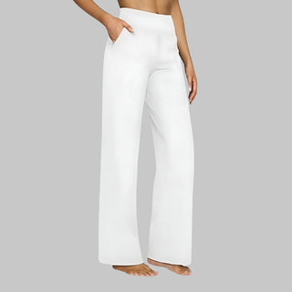 Comfortabele stretchbroek voor dames, ideaal voor dagelijks gebruik en met voldoende flexibiliteit. Wit