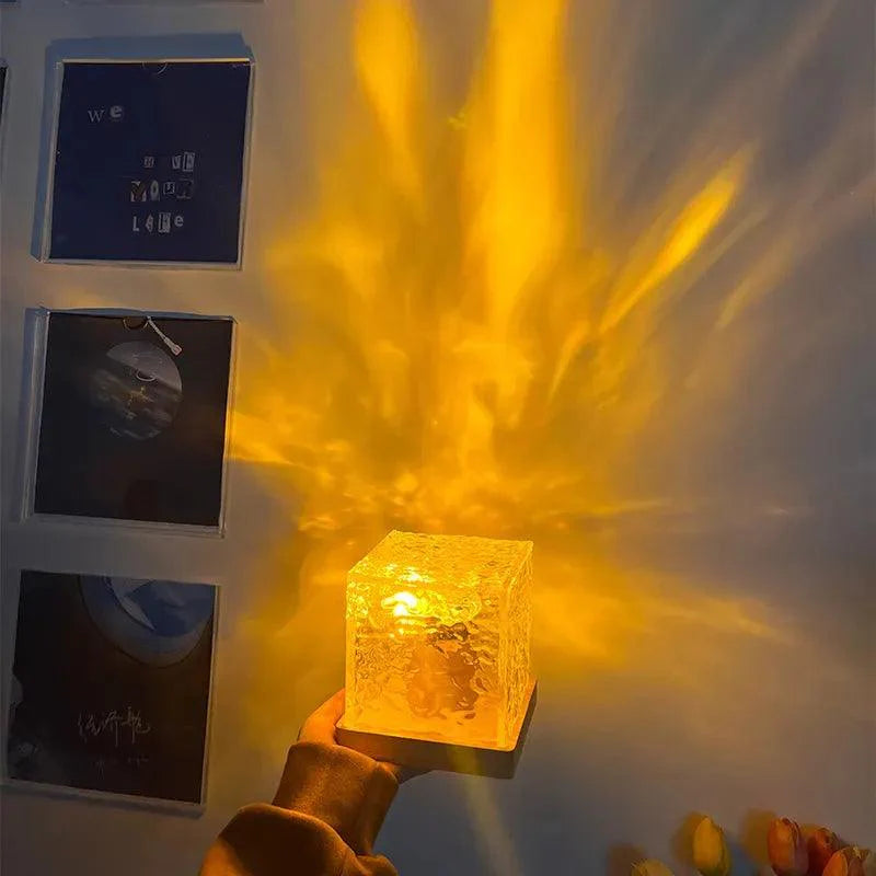 Wonderbaarlijke GlowWave Lamp - Watergolvenprojecties, 16 Kleuren, Afstandsbediening | Ontspannend Licht voor Stijlvolle Woondecoratie