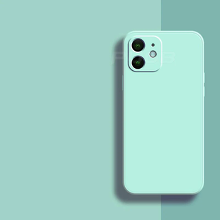 Liquid Silicone Case | Zachte beschermende case voor iPhone 11, 12 en 13 Cyan