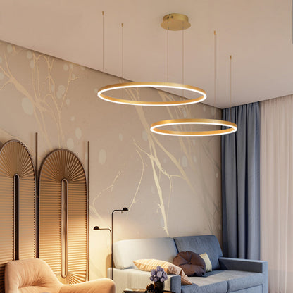 Hanglamp Elegante Sculpted Ring Hanglamp Verlichting