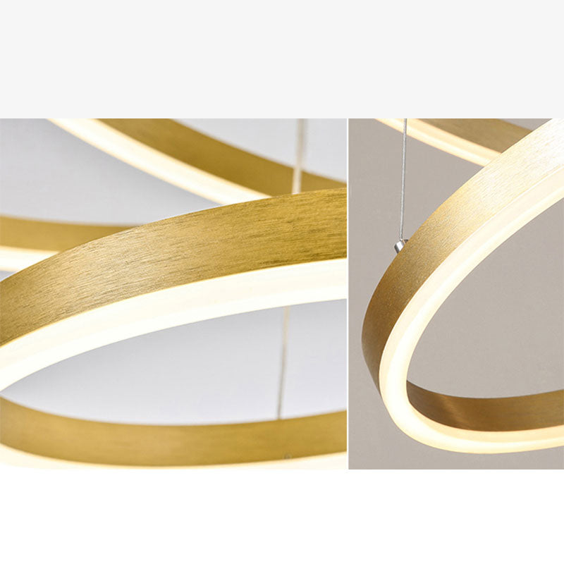 Hanglamp Elegante Sculpted Ring Hanglamp Verlichting