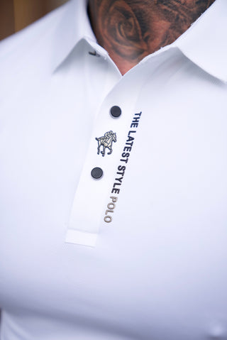 Heren Poloshirt Spierfit Katoen Italiaans Design