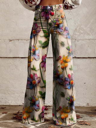 Dames Flared Jeans | Wide Leg & Denim Bloemen